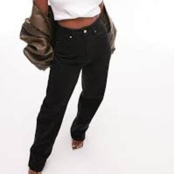Topshop  Oversize Mom Black Women Jeans Size 26 - Picture 1 of 9